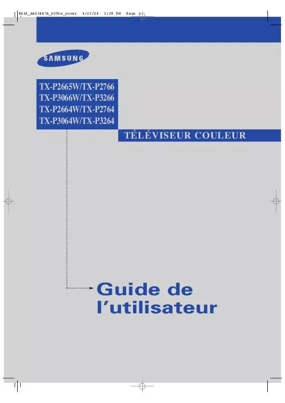 Mode d'emploi SAMSUNG TX-P3064W