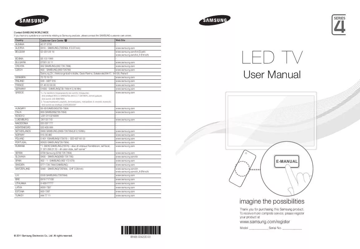 Mode d'emploi SAMSUNG UE19D4010NW