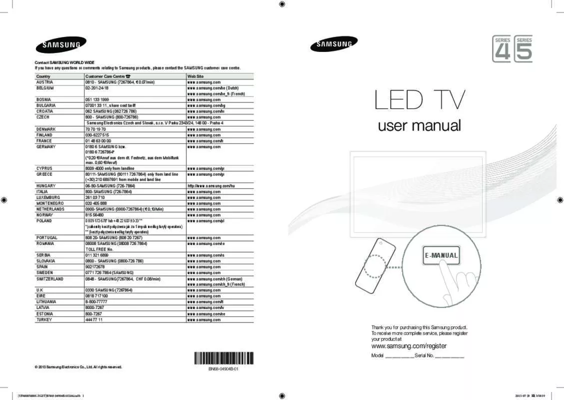 Mode d'emploi SAMSUNG UE19F4000AW