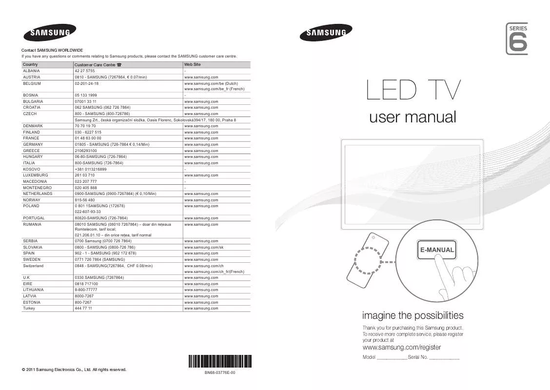 Mode d'emploi SAMSUNG UE32D6530WS