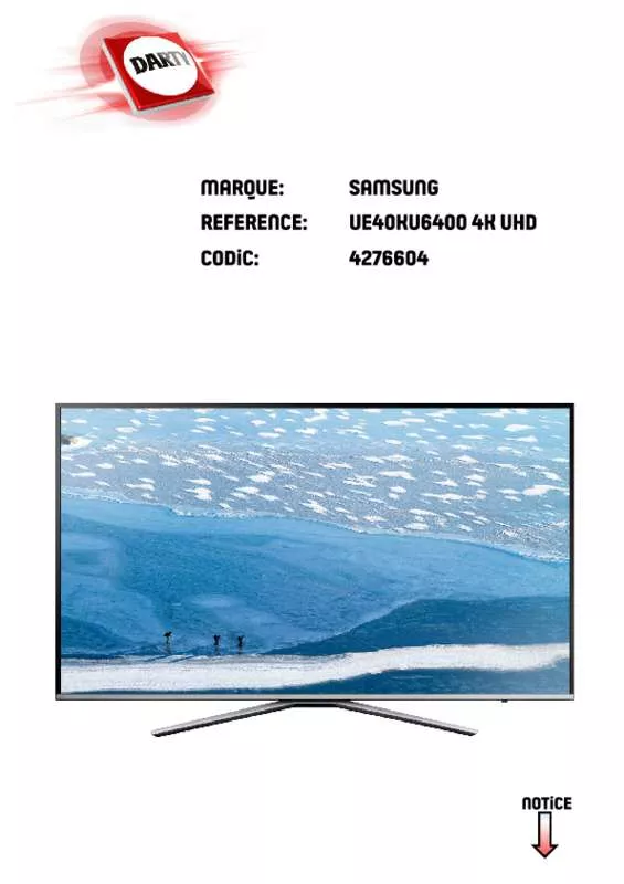 Mode d'emploi SAMSUNG UE40KU6400