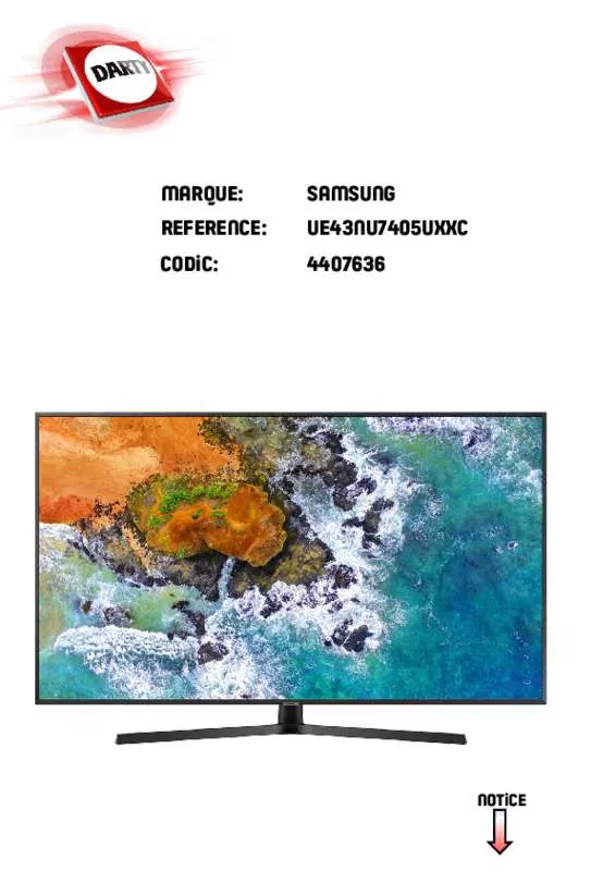 Mode d'emploi SAMSUNG UE40NU7125