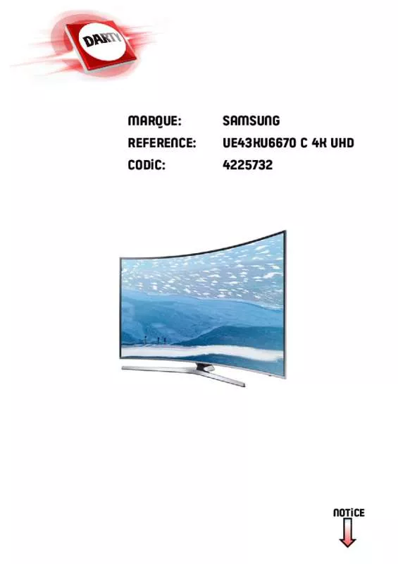 Mode d'emploi SAMSUNG UE43KU6670