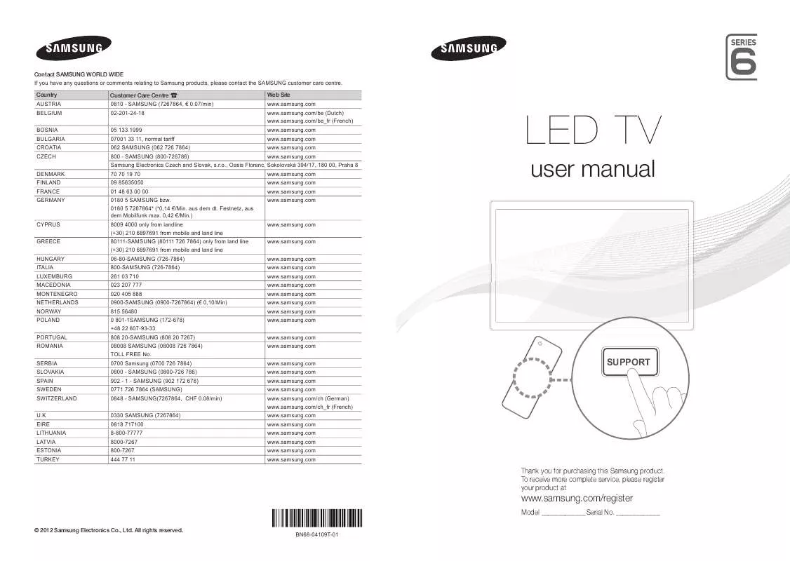 Mode d'emploi SAMSUNG UE-46ES6710