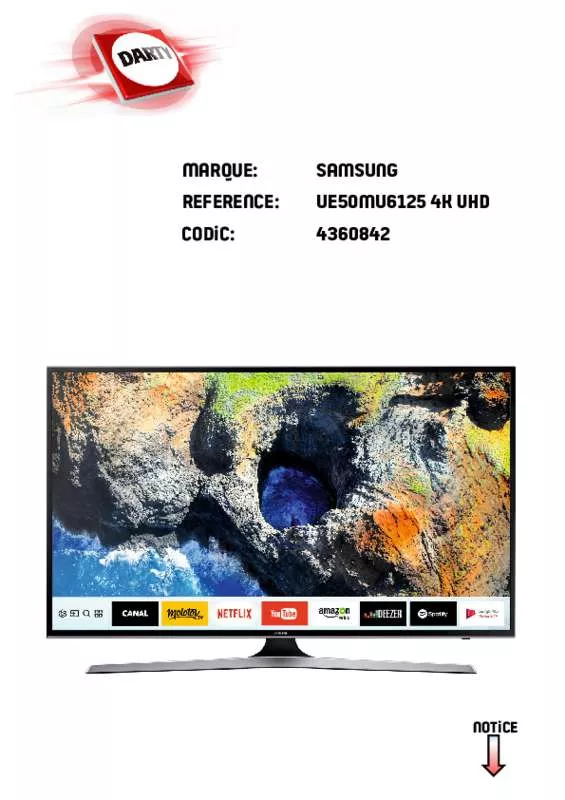 Mode d'emploi SAMSUNG UE50MU6125