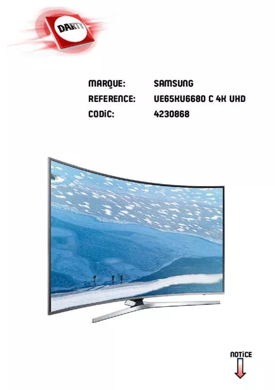 Mode d'emploi SAMSUNG UE65KU6680