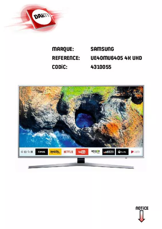 Mode d'emploi SAMSUNG UE65MU6405