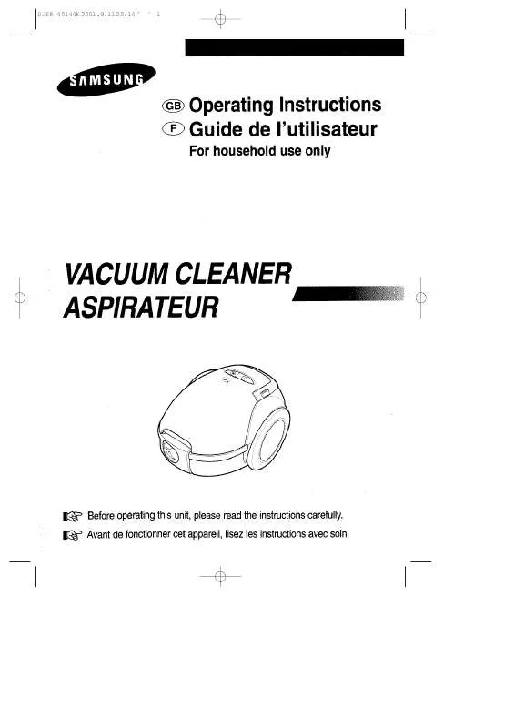 Mode d'emploi SAMSUNG VAC6313SE