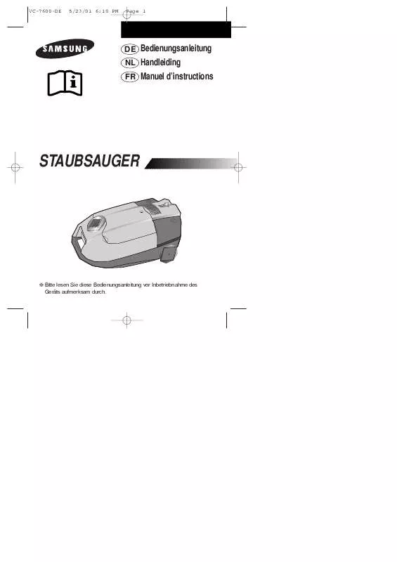 Mode d'emploi SAMSUNG VC-7615V