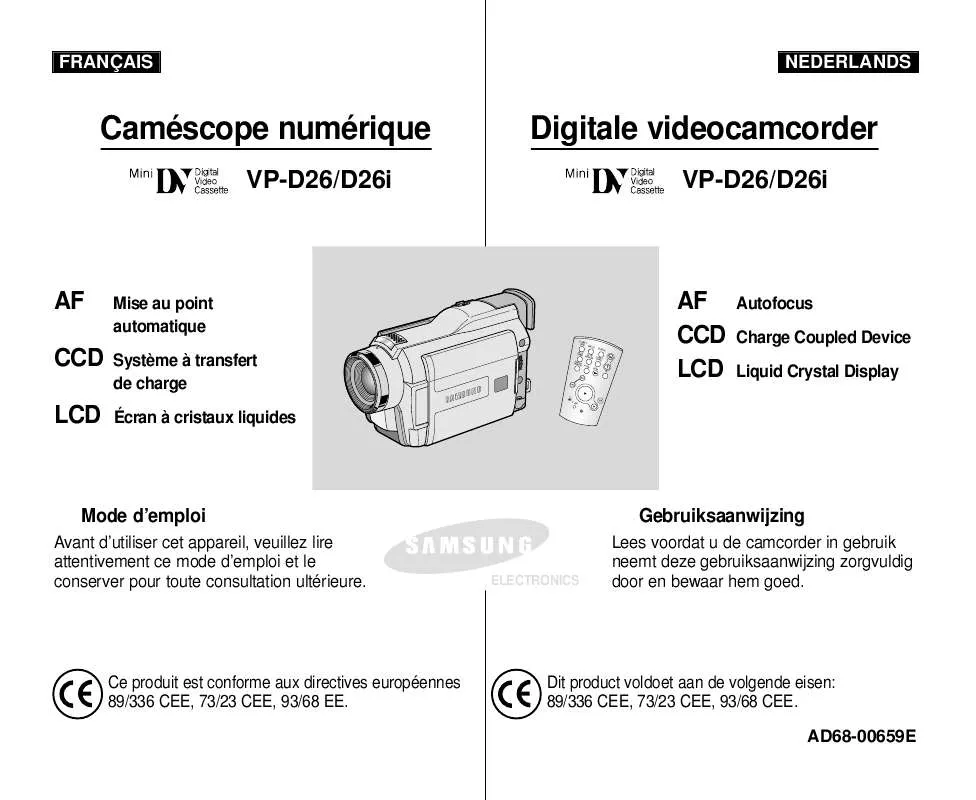 Mode d'emploi SAMSUNG VP-D26