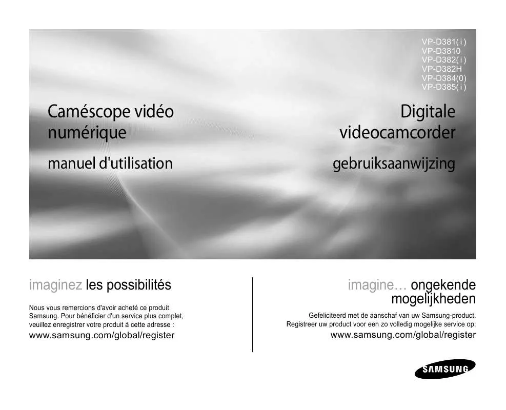 Mode d'emploi SAMSUNG VP-D381