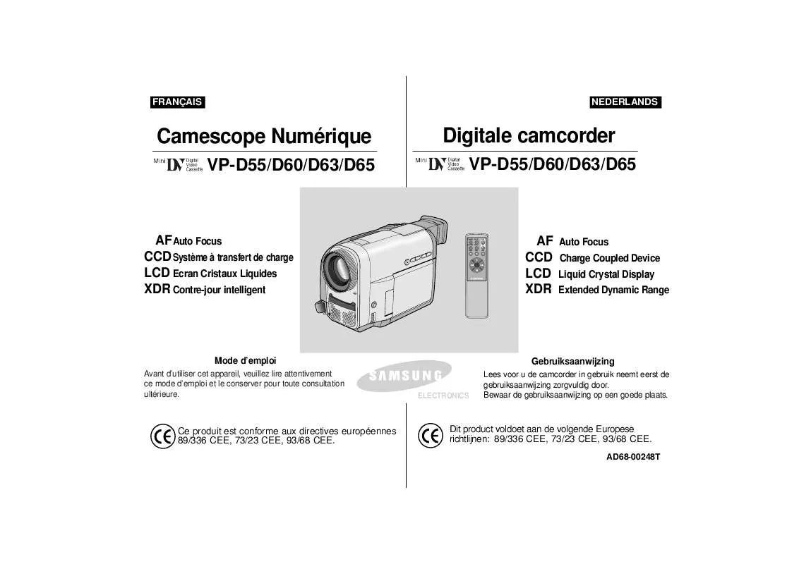 Mode d'emploi SAMSUNG VP-D55