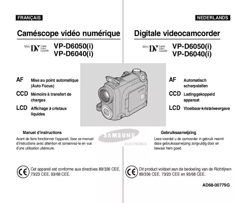 Mode d'emploi SAMSUNG VP-D6040I