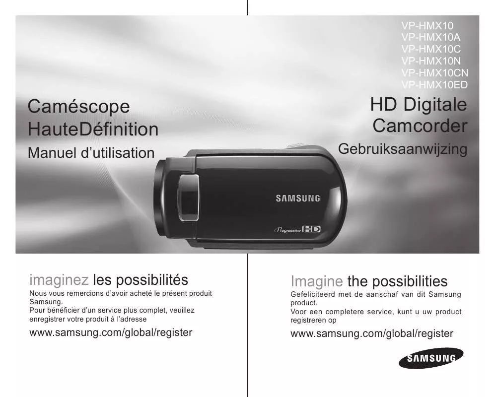 Mode d'emploi SAMSUNG VP-HMX10C