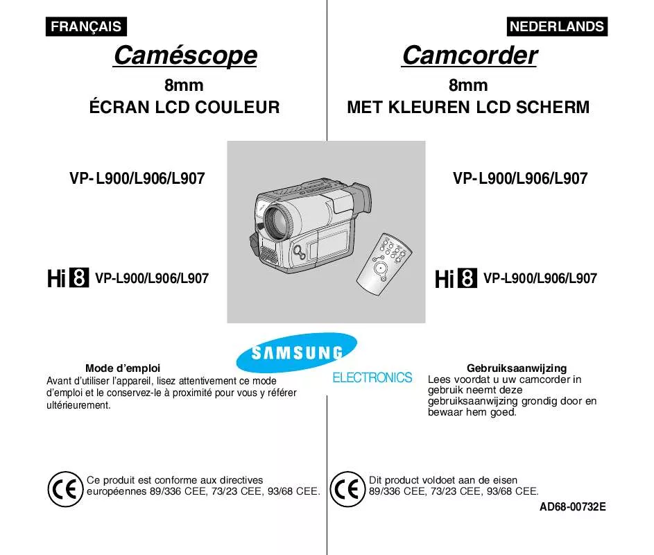 Mode d'emploi SAMSUNG VP-L906