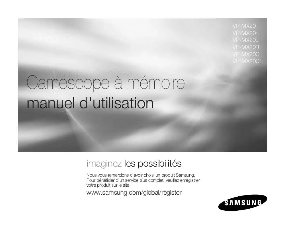 Mode d'emploi SAMSUNG VP-MX20L