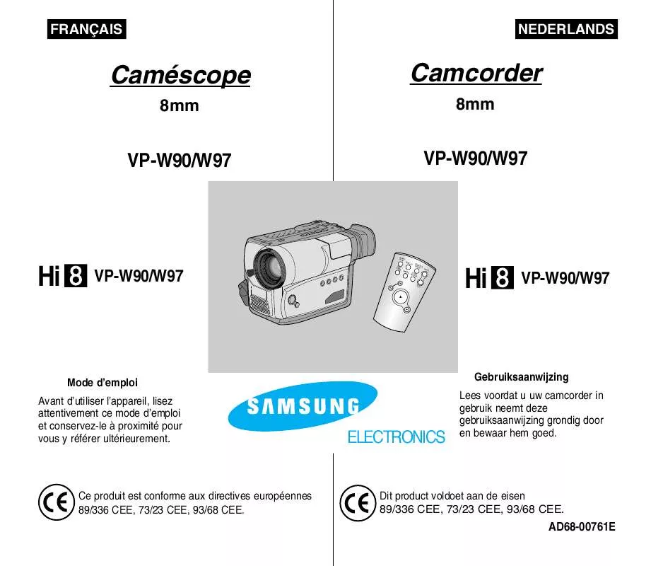 Mode d'emploi SAMSUNG VP-W90