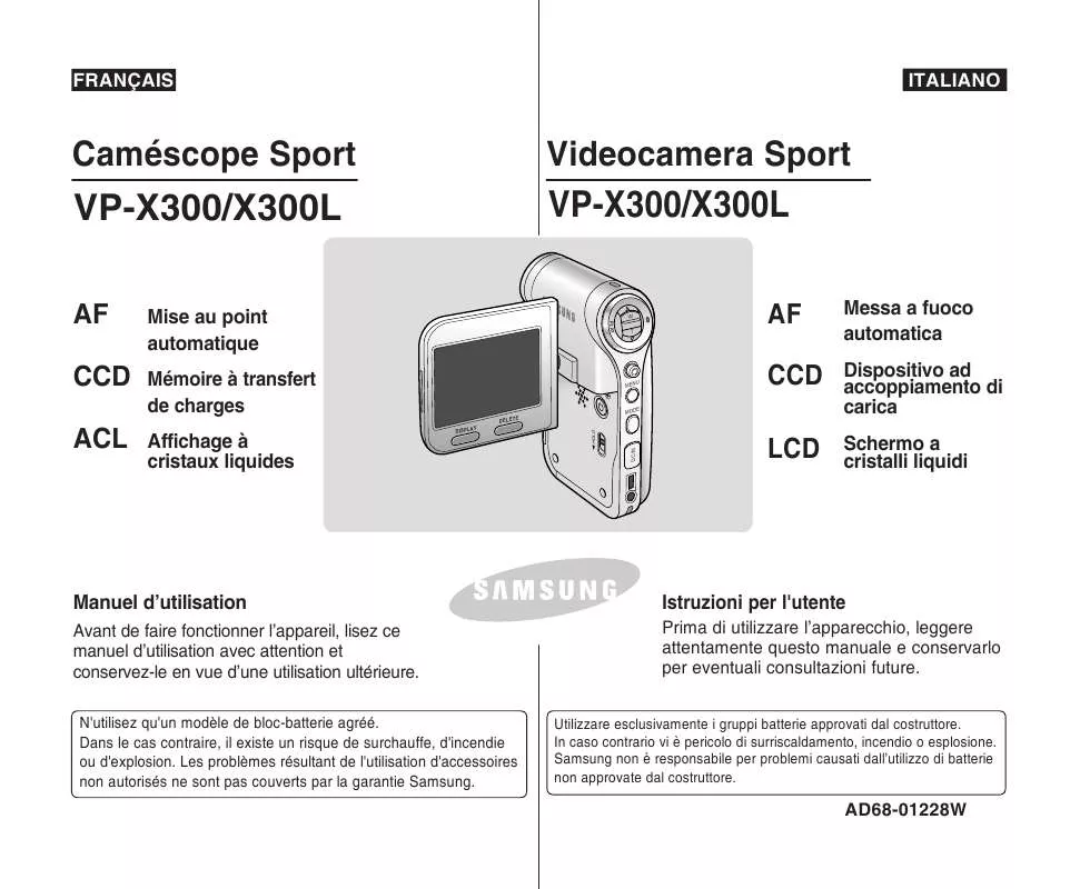 Mode d'emploi SAMSUNG VP-X300