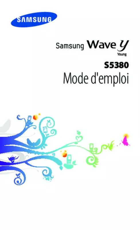 Mode d'emploi SAMSUNG WAVE Y GT-S5380