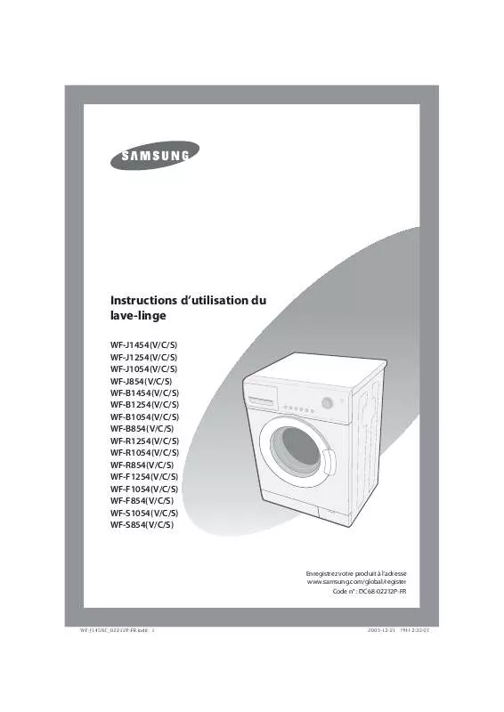 Mode d'emploi SAMSUNG WF-J1254V