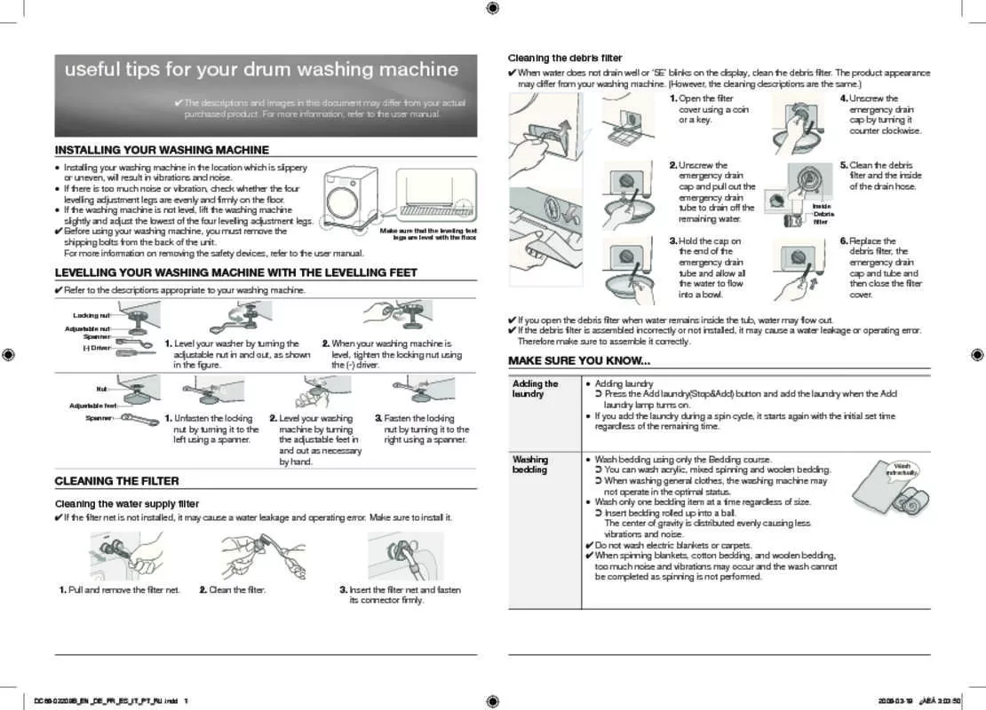 Mode d'emploi SAMSUNG WW90J6410CW