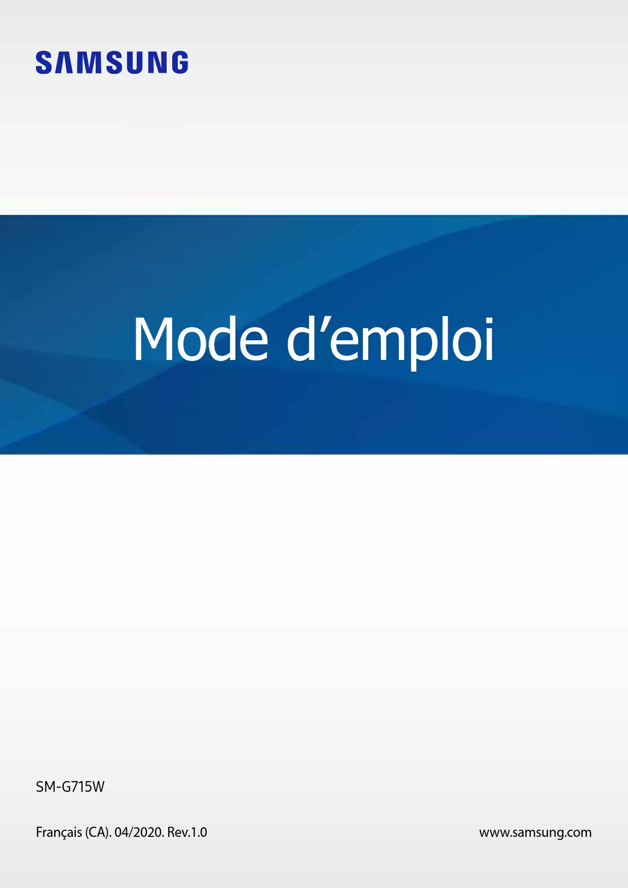 Mode d'emploi SAMSUNG XCOVER PRO