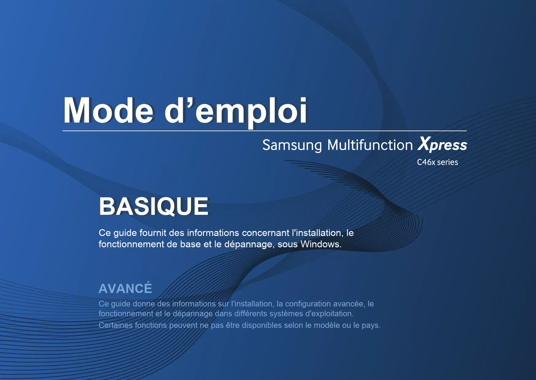 Mode d'emploi SAMSUNG XPRESS C460W