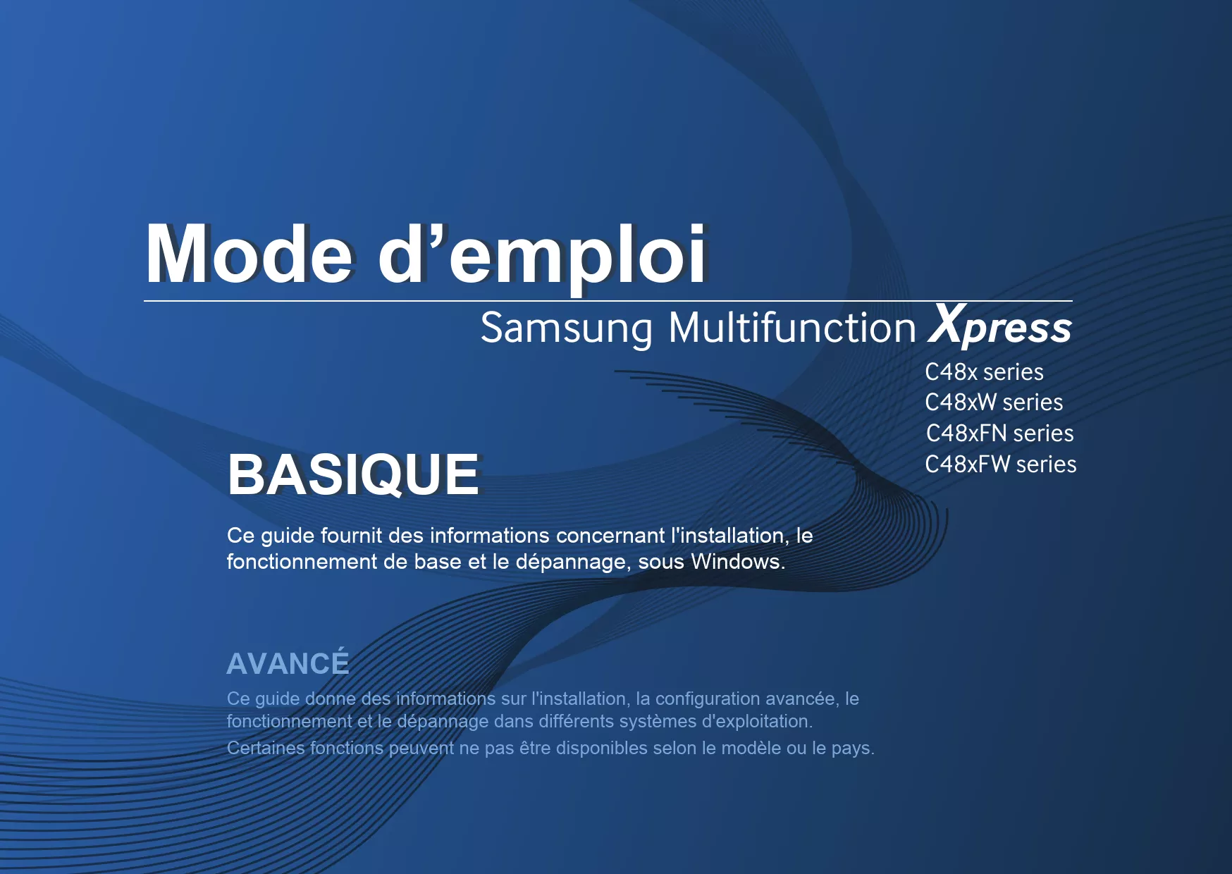 Mode d'emploi SAMSUNG XPRESS C480W