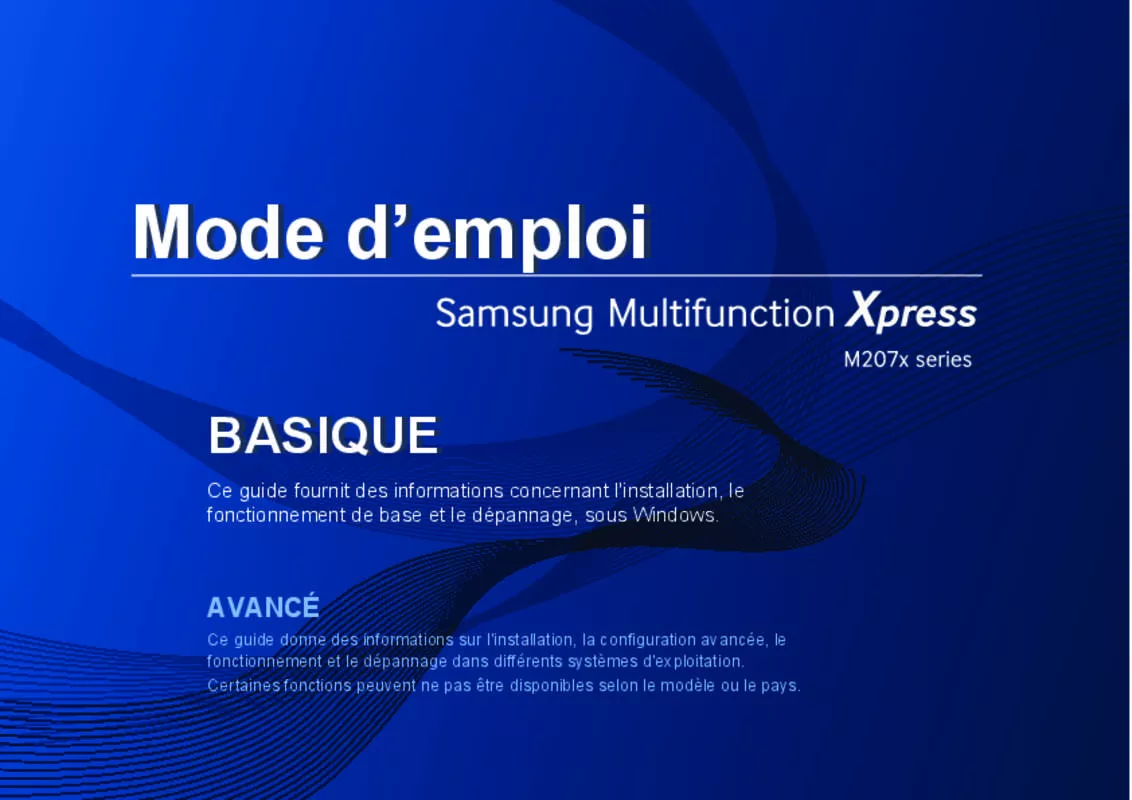 Mode d'emploi SAMSUNG XPRESS SL-M2078W