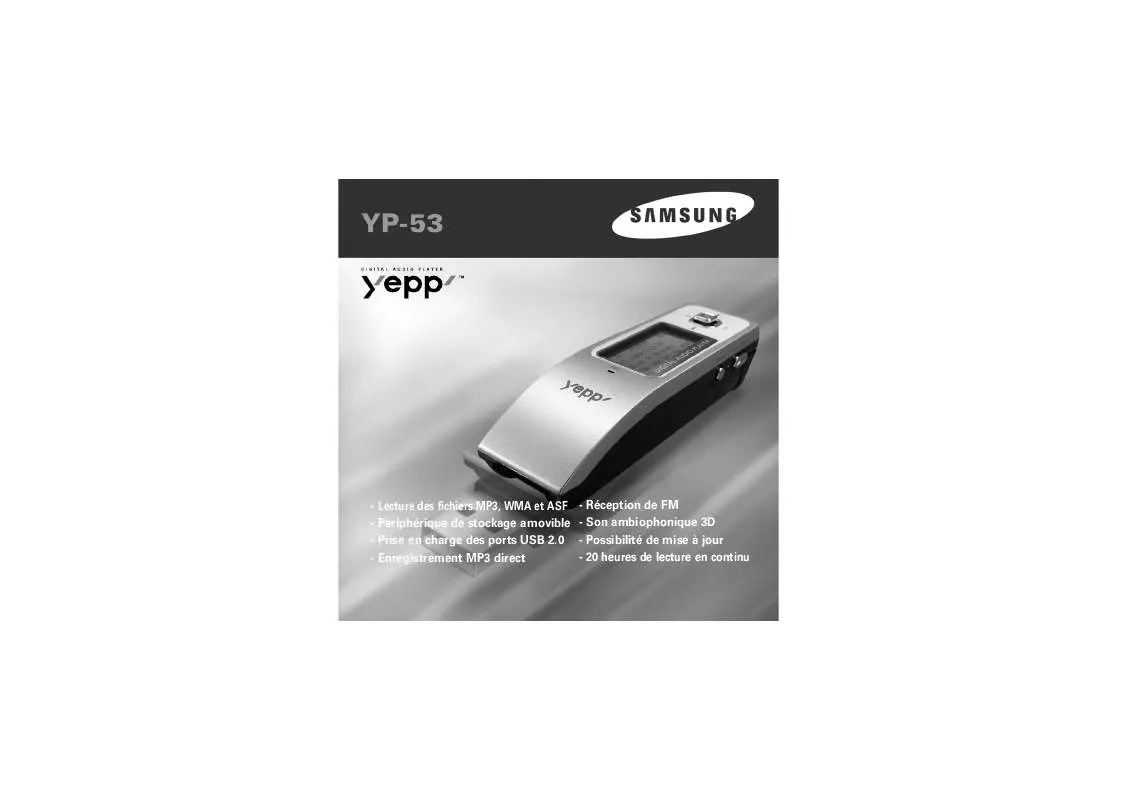 Mode d'emploi SAMSUNG YP-53H