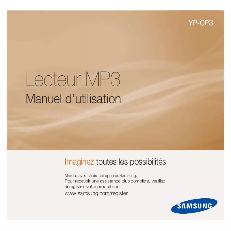 Mode d'emploi SAMSUNG YP-CP3AB