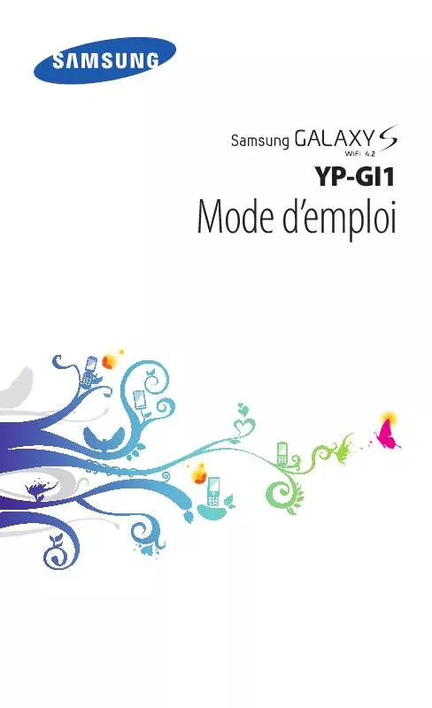 Mode d'emploi SAMSUNG YP-GI1CW