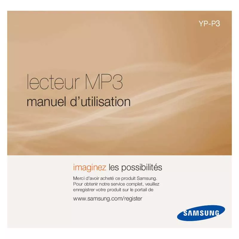 Mode d'emploi SAMSUNG YP-P3JEB