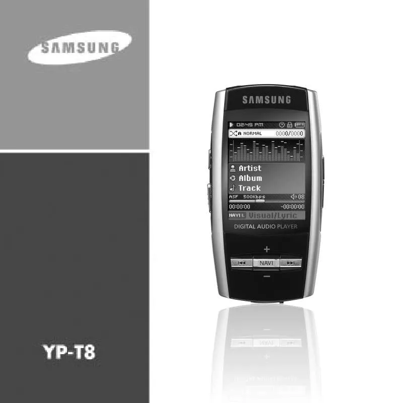 Mode d'emploi SAMSUNG YP-T8X