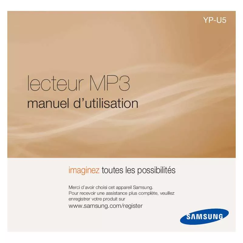 Mode d'emploi SAMSUNG YP-U5JAL