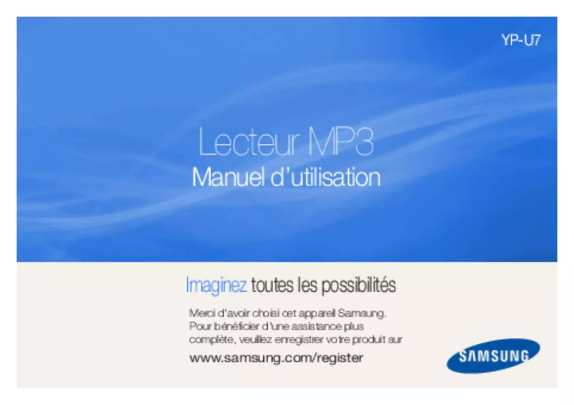 Mode d'emploi SAMSUNG YP-U7AP