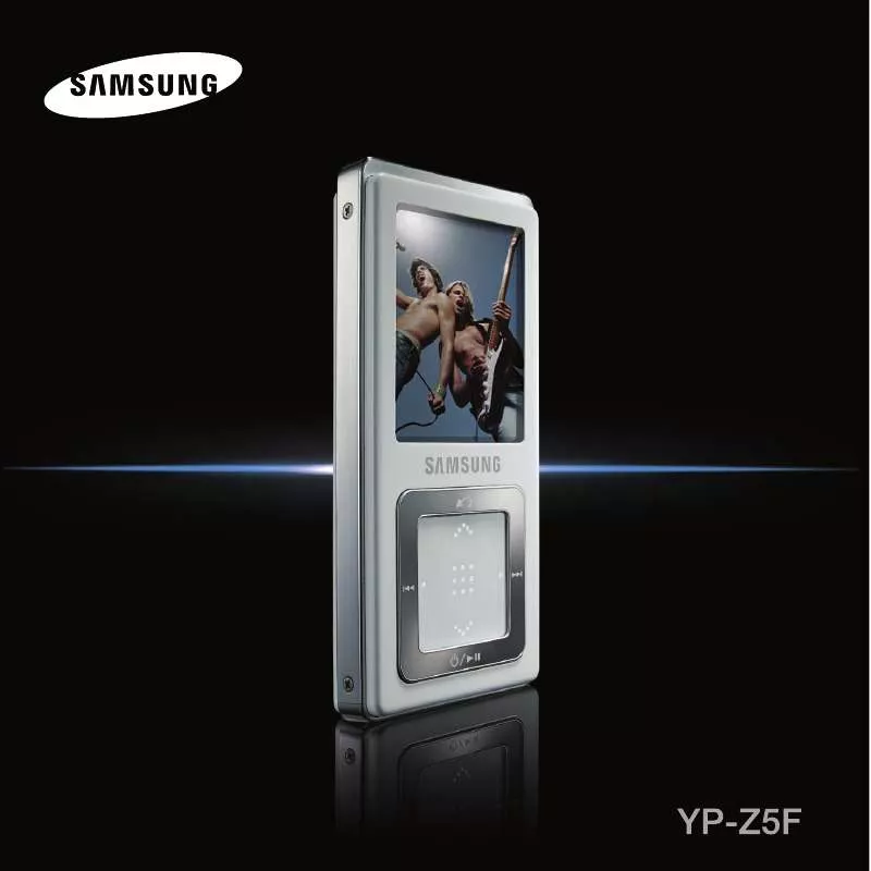 Mode d'emploi SAMSUNG YP-Z5FAP