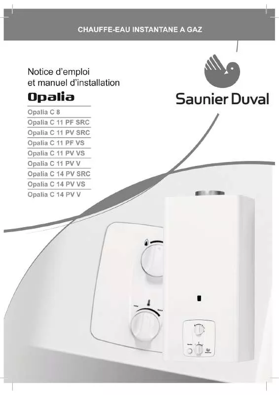 Mode d'emploi SAUNIER DUVAL OPALIA C 11 PV SRC