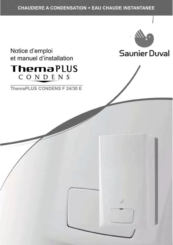 Mode d'emploi SAUNIER DUVAL THEMAPLUS CONDENS F 30E