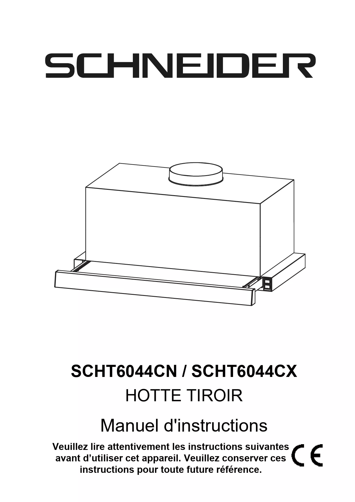 Mode d'emploi SCHNEIDER SCHT6044CX