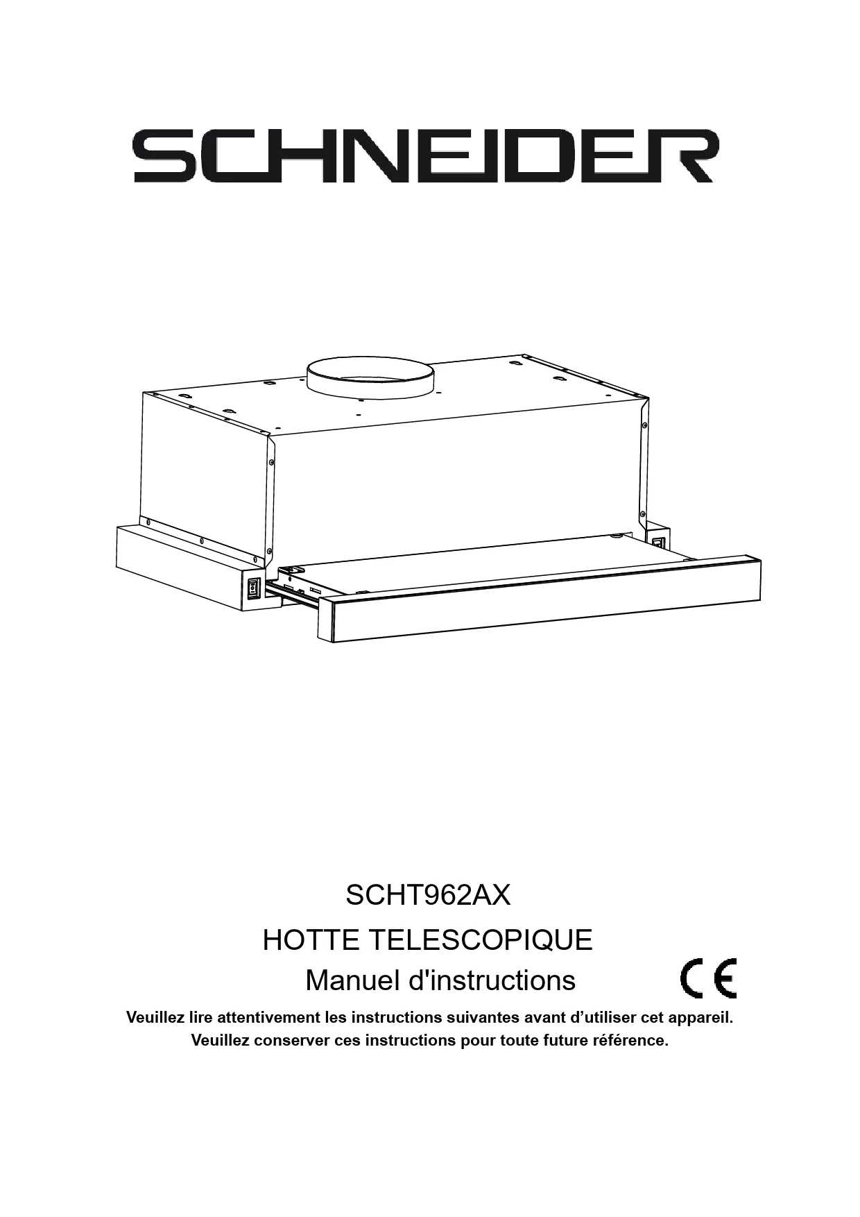 Mode d'emploi SCHNEIDER SCHT962AX