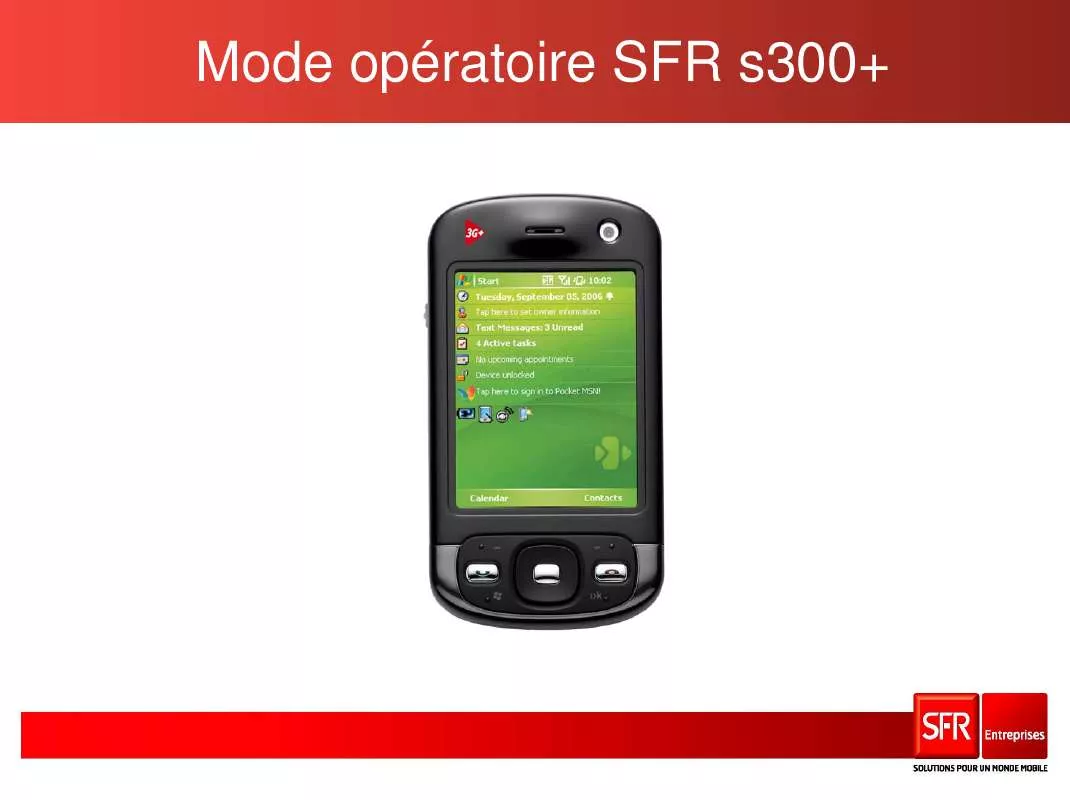 Mode d'emploi SFR S300+