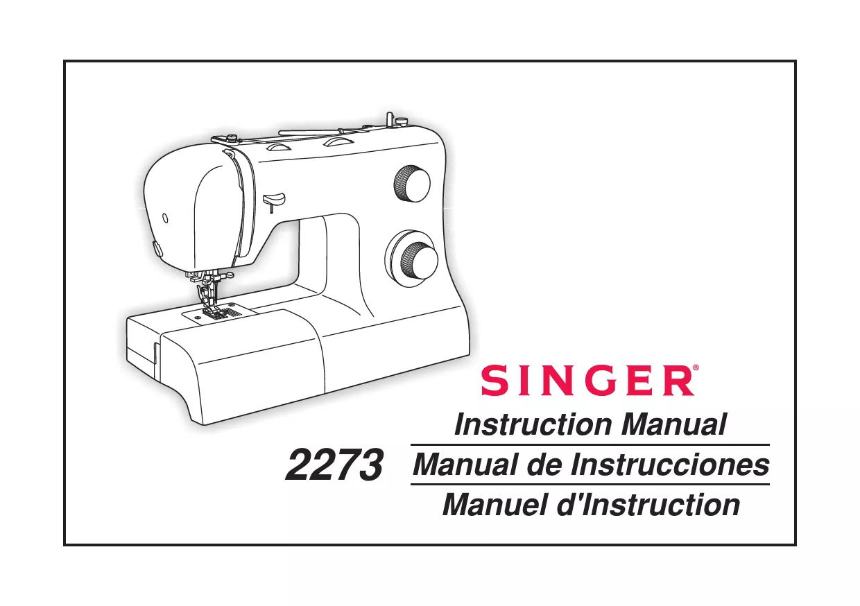 Mode d'emploi SINGER 2273