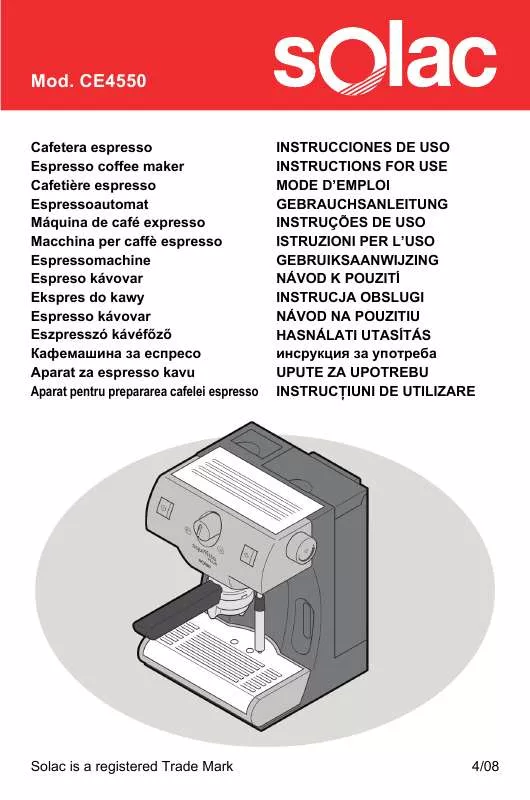 Mode d'emploi SOLAC CE 4550