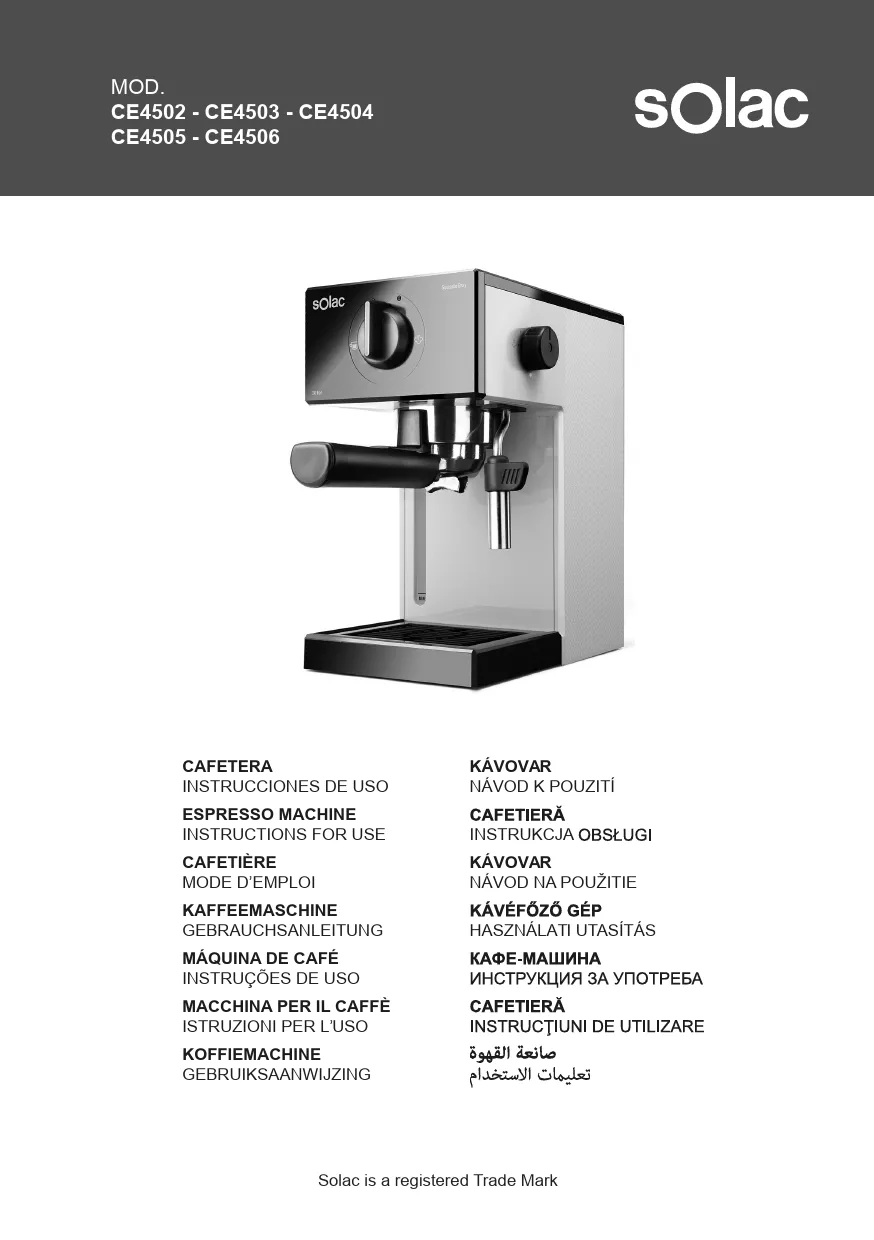Mode d'emploi SOLAC CE4502
