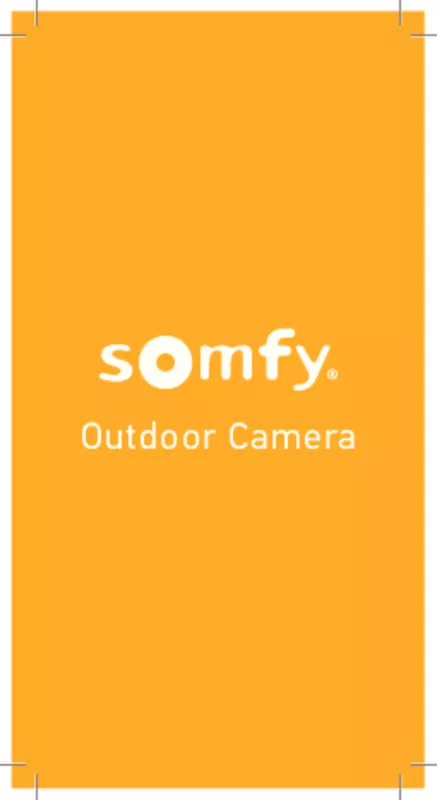 Mode d'emploi SOMFY OUTDOOR CAMERA