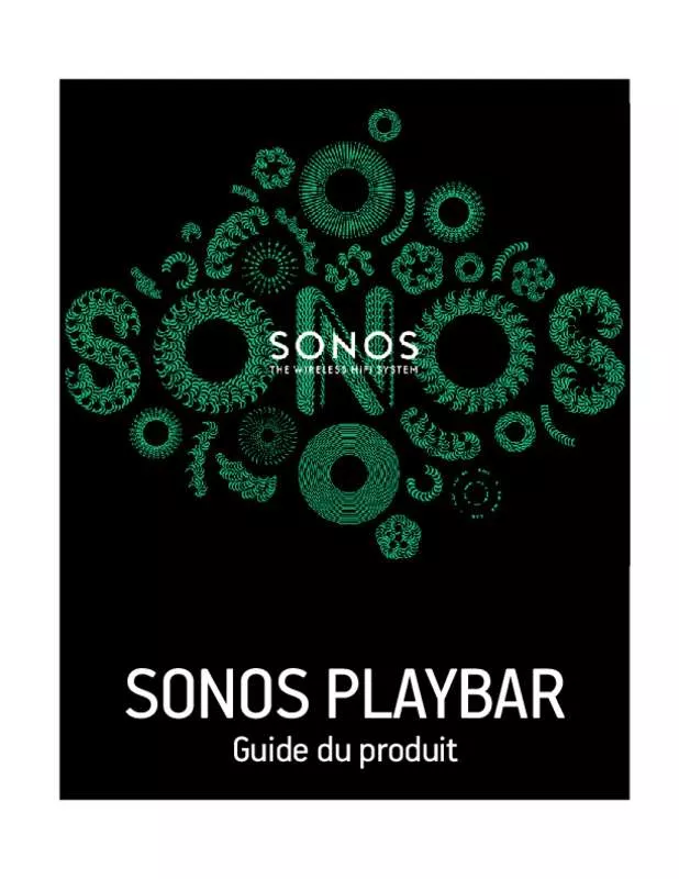 Mode d'emploi SONOS PLAYBAR