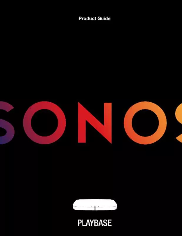 Mode d'emploi SONOS PLAYBASE