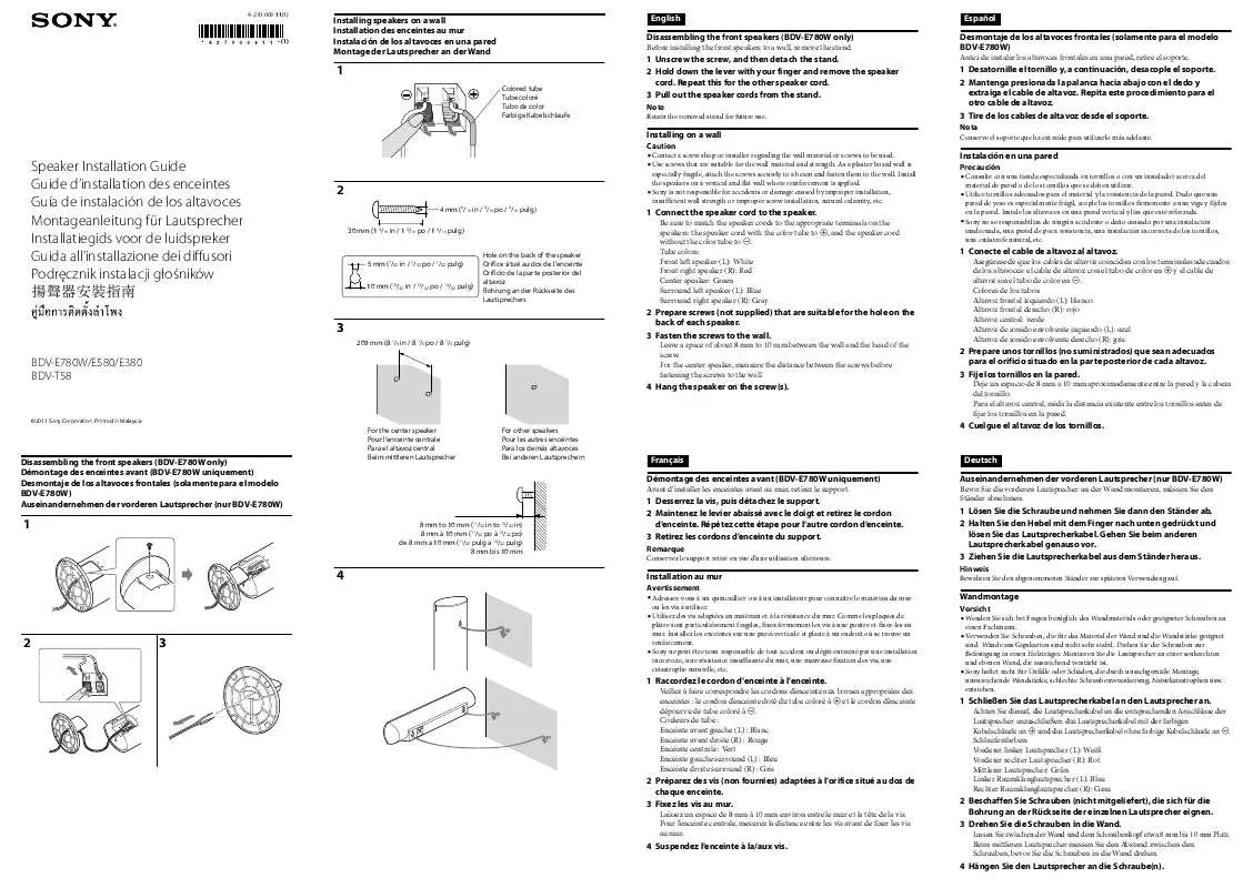 Mode d'emploi SONY BDV-E580