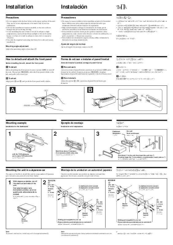 Mode d'emploi SONY CDX-4280